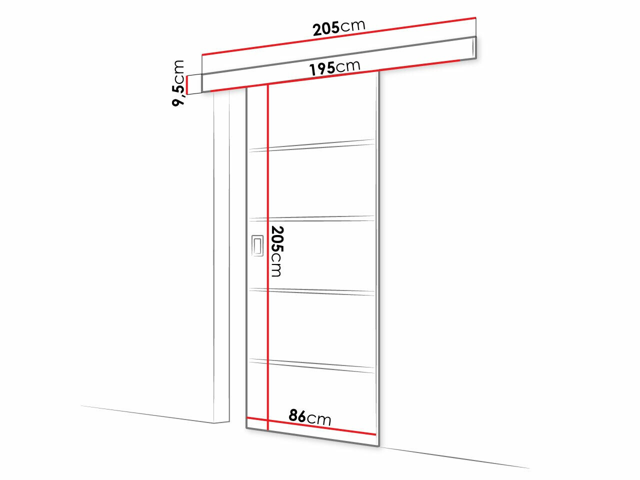 Klizna vrata Dover 171 (Belo)