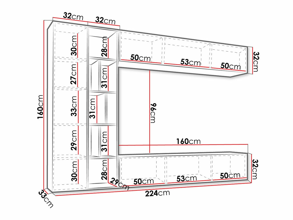 Set za dnevnu sobu Comfivo 260 (Belo + Graphite)