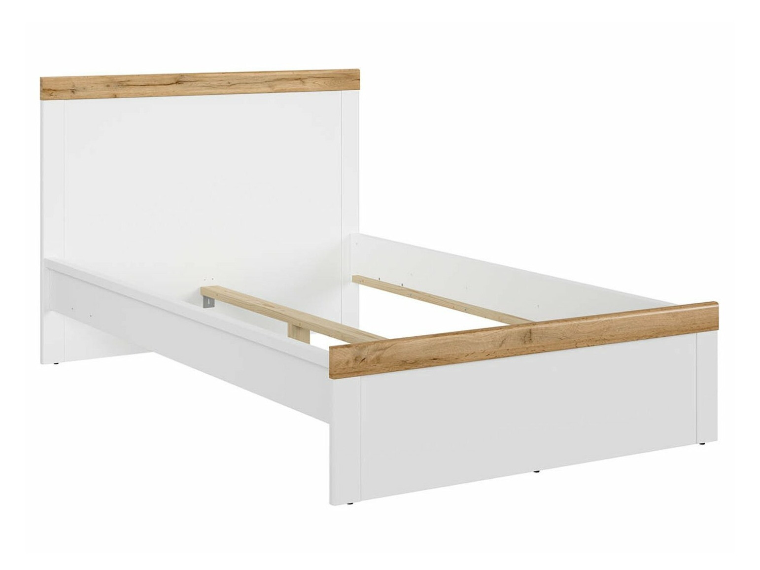 Krevet Sonsoru 115 (Belo + Sjajno belo + Hrast Votan)