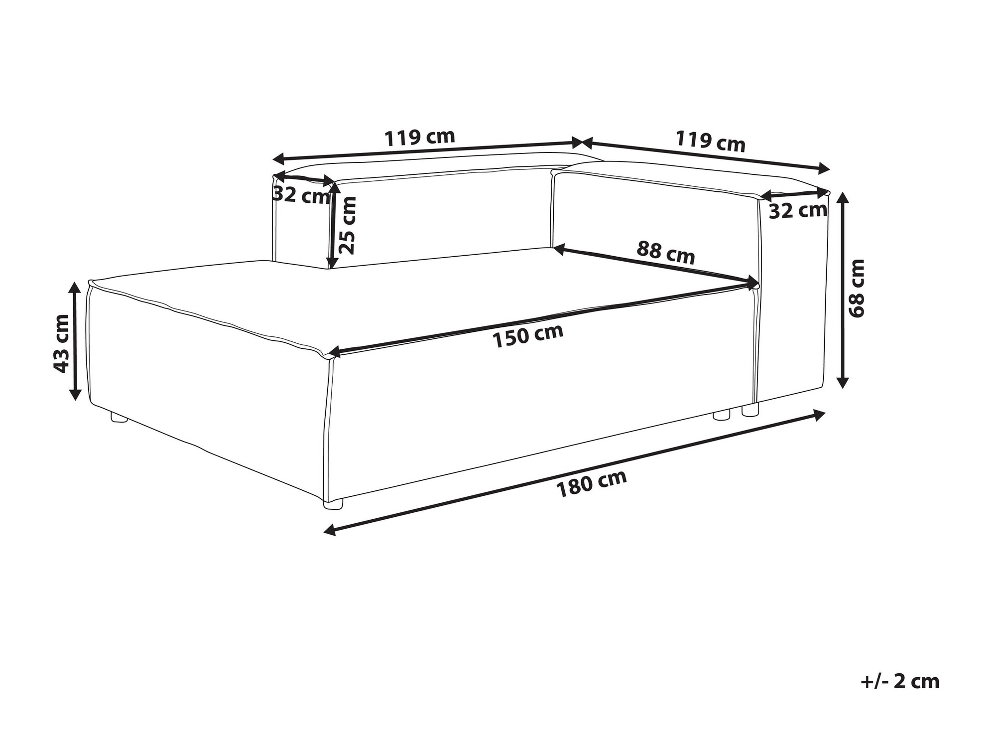 Modularne sedeće garniture Enofloi 100 (Bež)