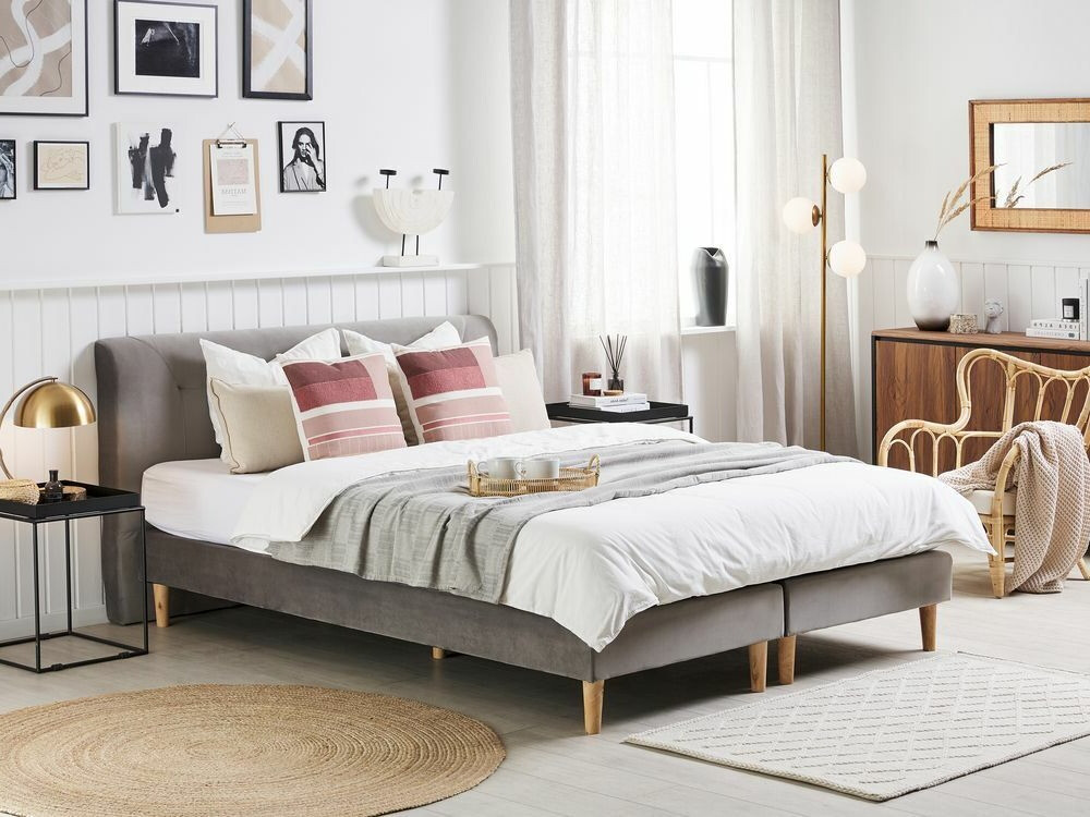 Boxspring krevet Berwyn 1274 (Sivo)