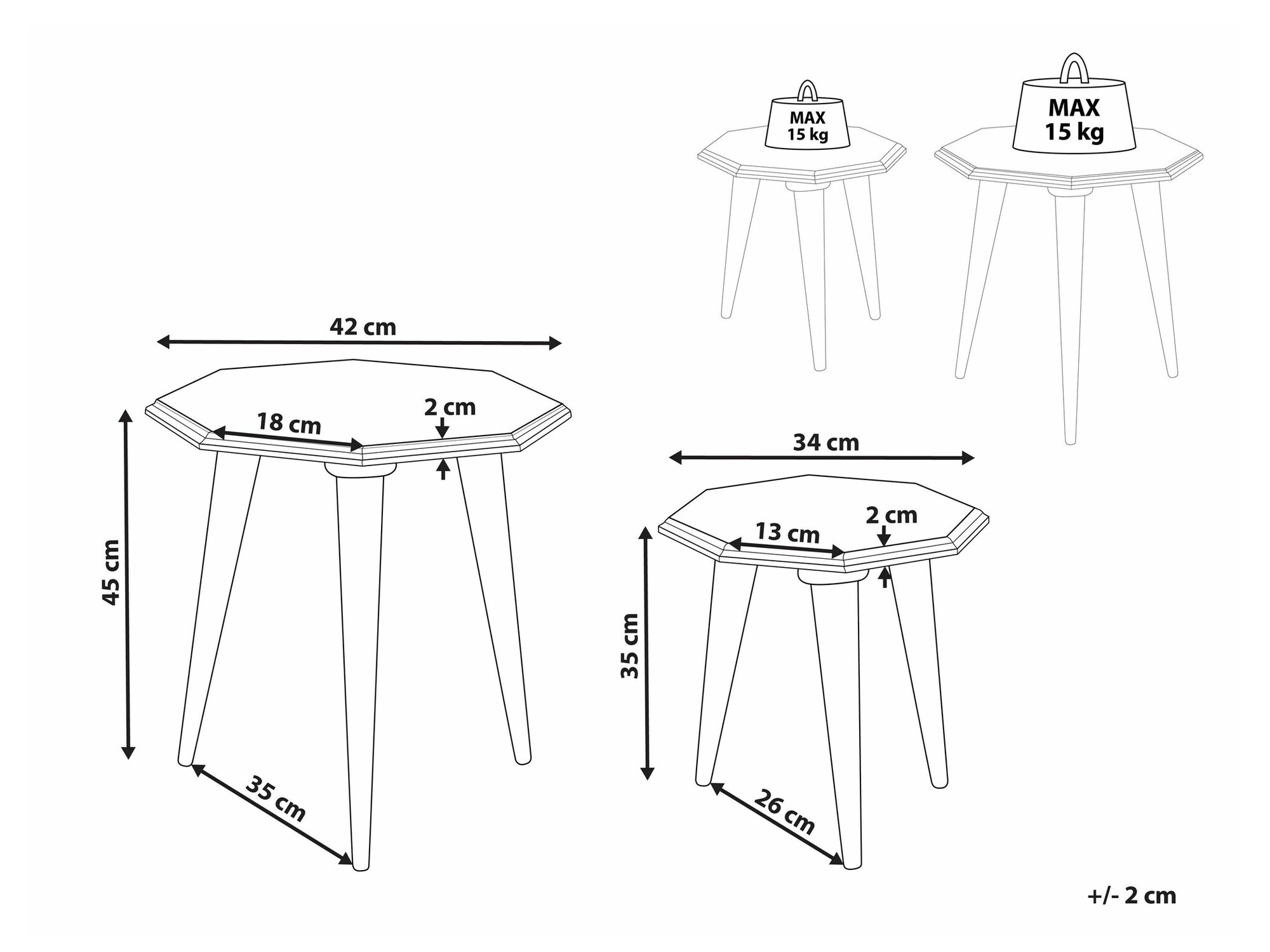 Set pomoćnih stočića Berwyn 1298