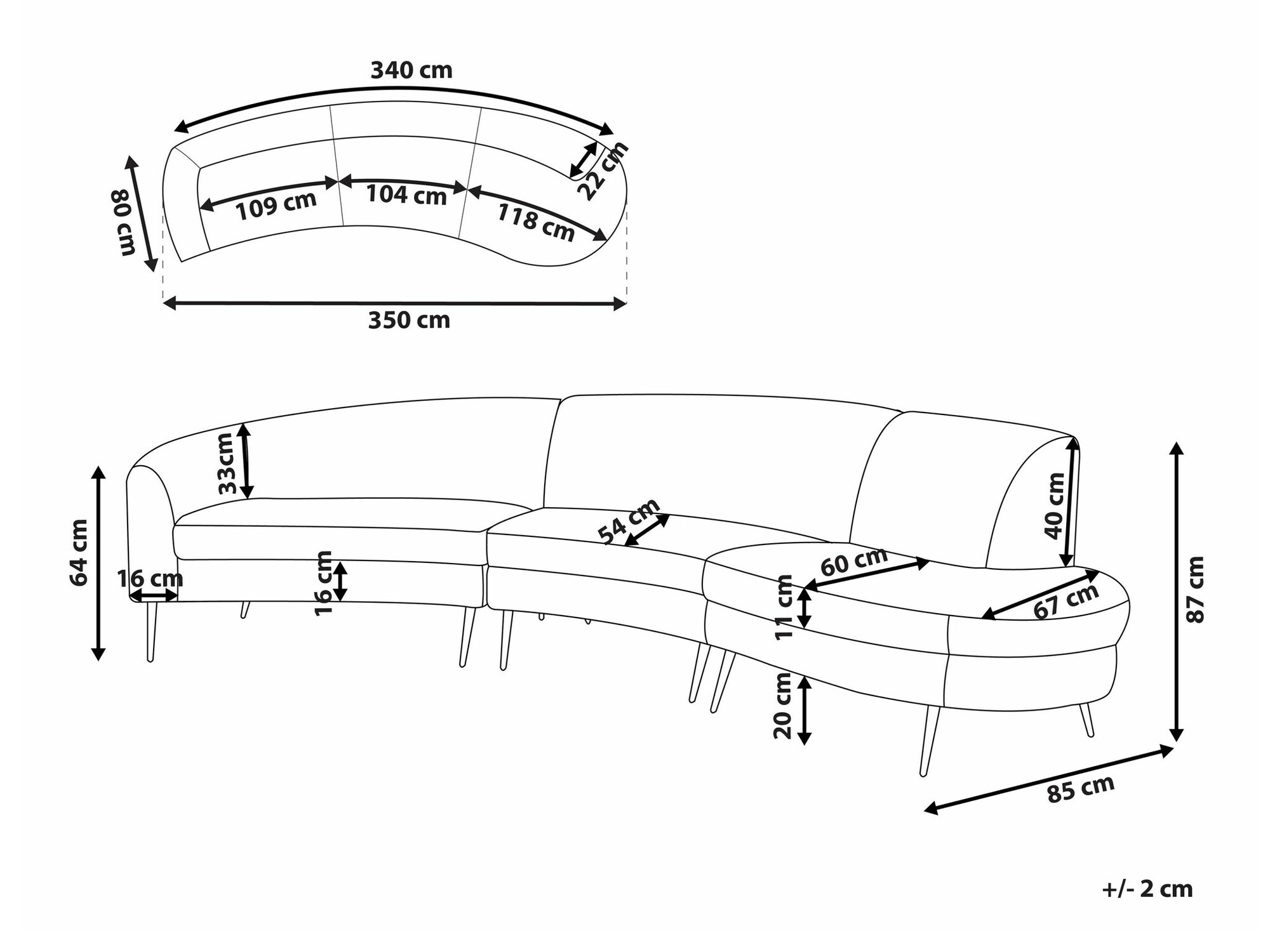 Sofa Berwyn 1312 (Bež)