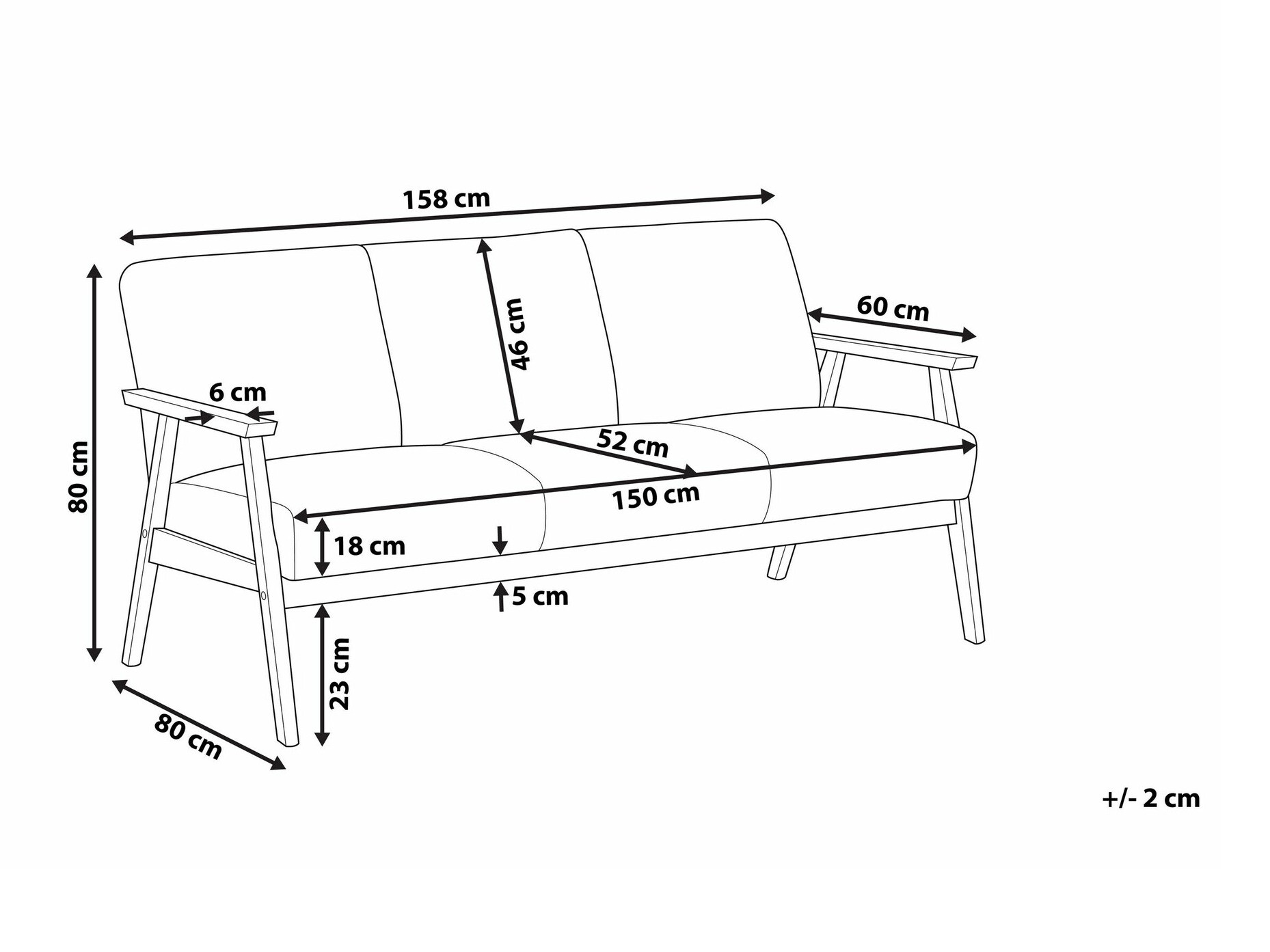 Sofa Berwyn 1322 (Smeđa)