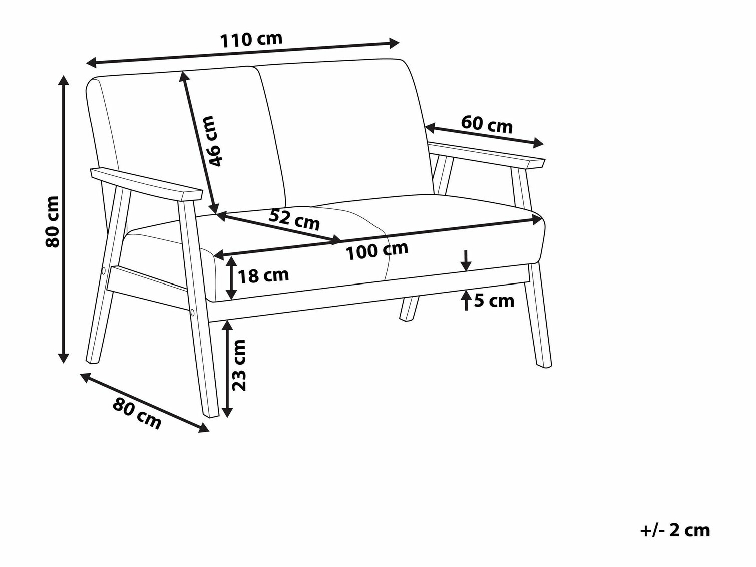 Sofa Berwyn 1323 (Smeđa)