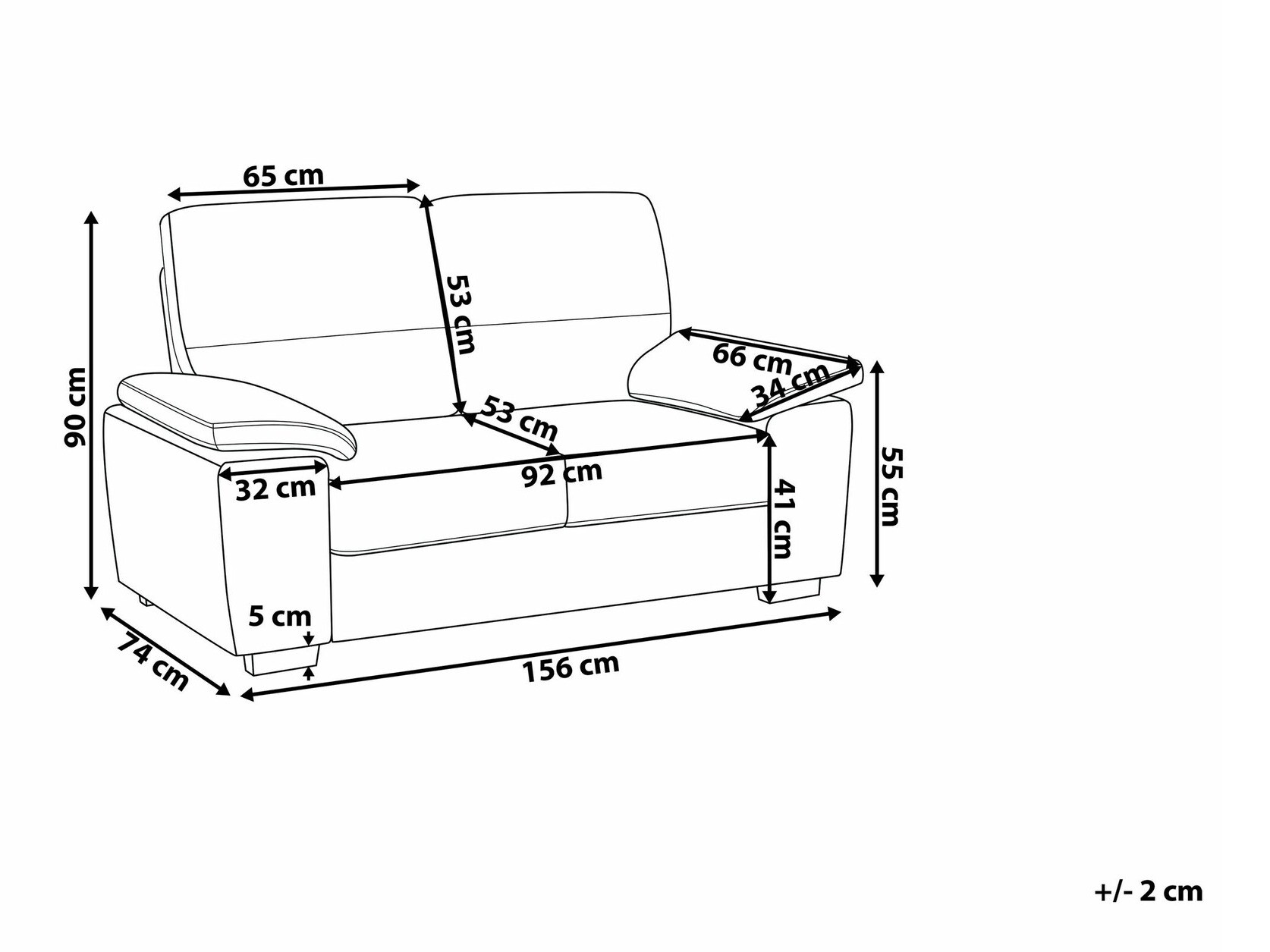 Sofa Berwyn 1325 (Crno)