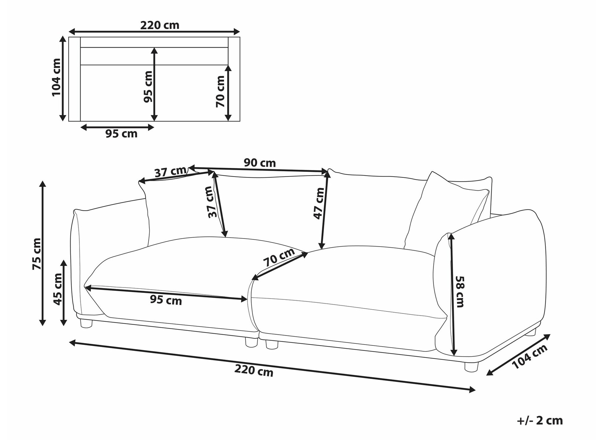 Sofa Berwyn 1360 (Belo)