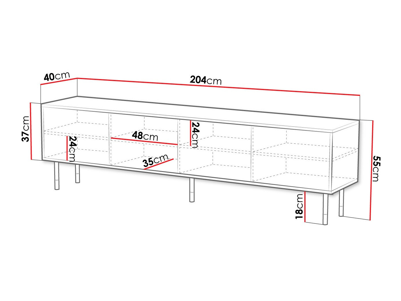 TV komoda Elmteo 104