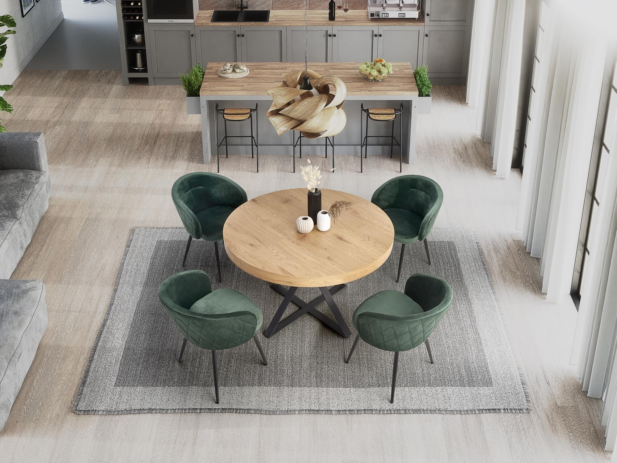 Stolica Houston 1230 (Tamno zelena)