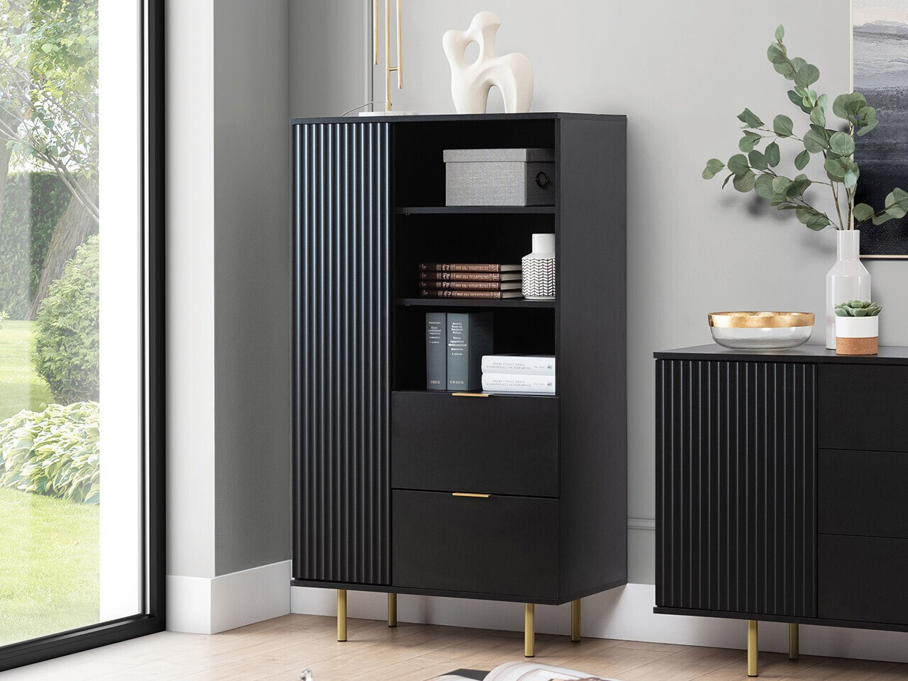 Polica Virdomi 103 (Crno)