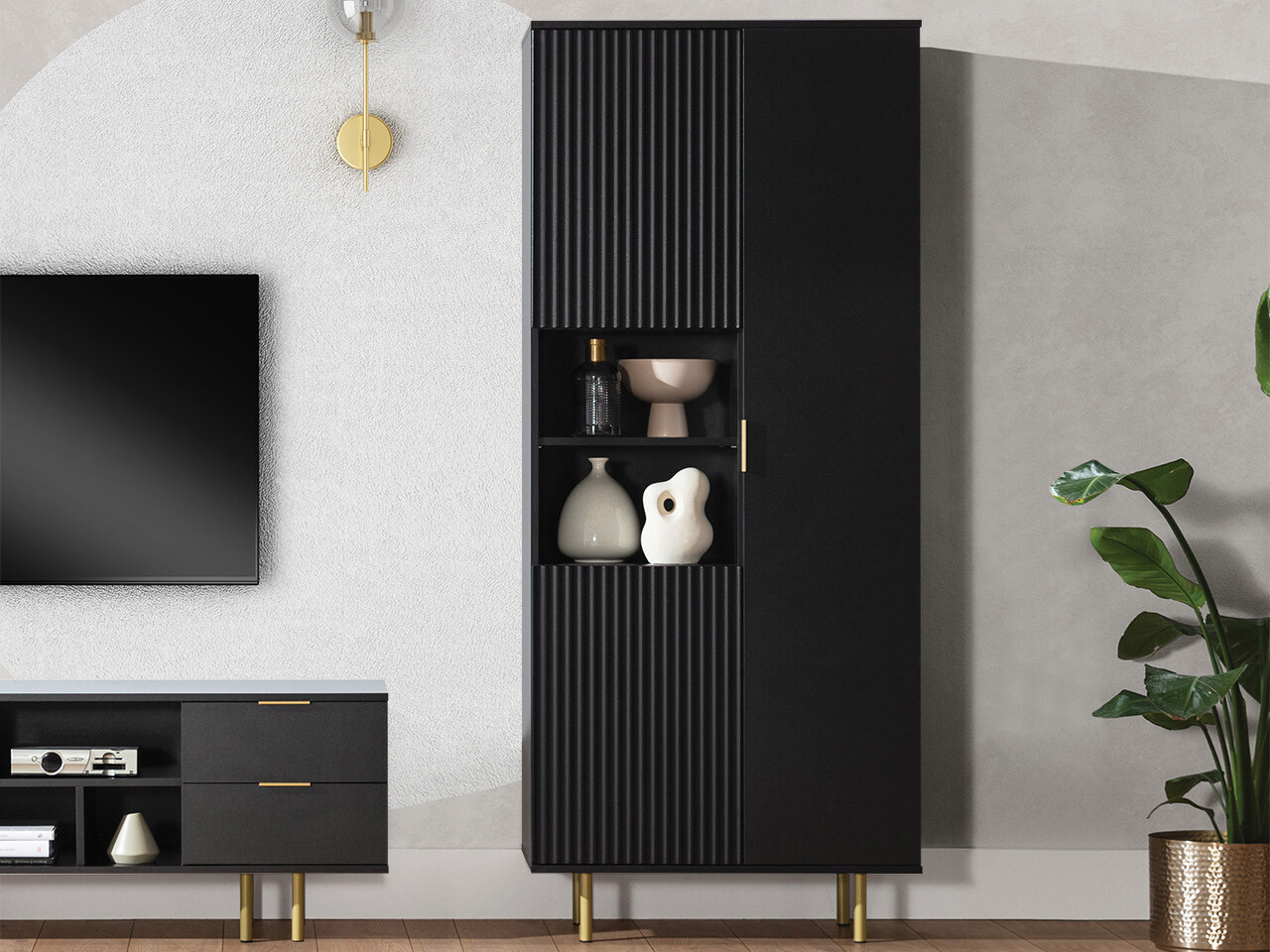 Polica Virdomi 104 (Crno)