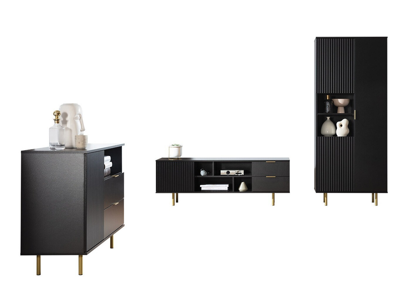 Set za dnevnu sobu Decus II (Crno)