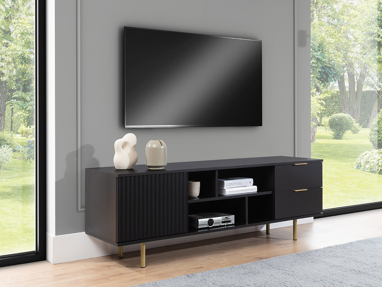 TV komoda Decus (Crno)