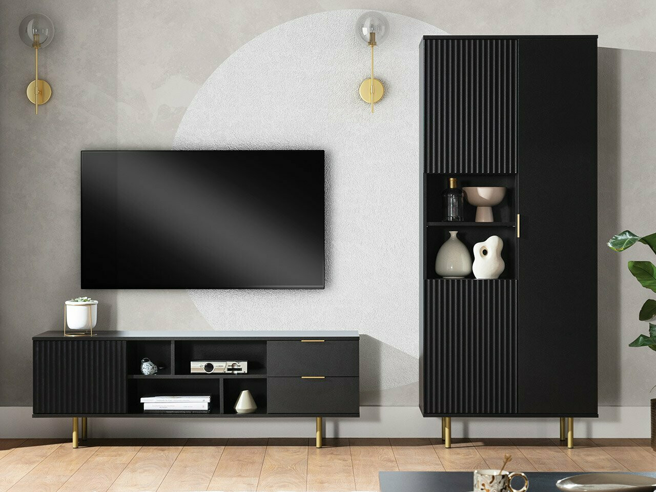 TV komoda Decus (Crno)