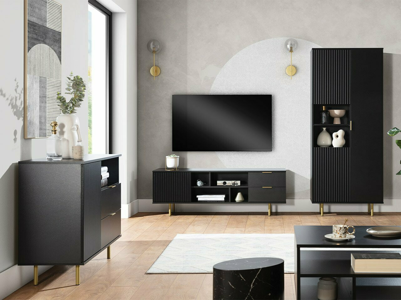 TV komoda Decus (Crno)