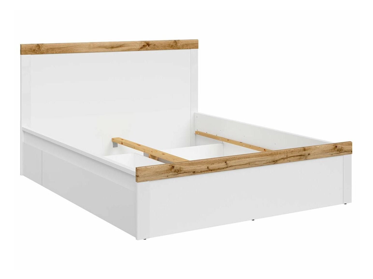 Krevet Sonsoru 138 (Belo + Hrast)