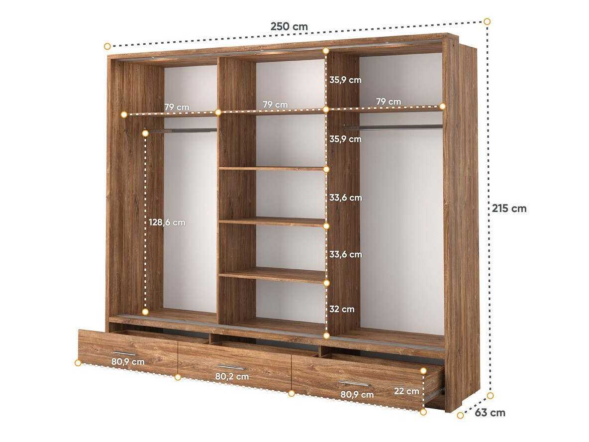 Ormar Fresno 100 (Stirling hrast)