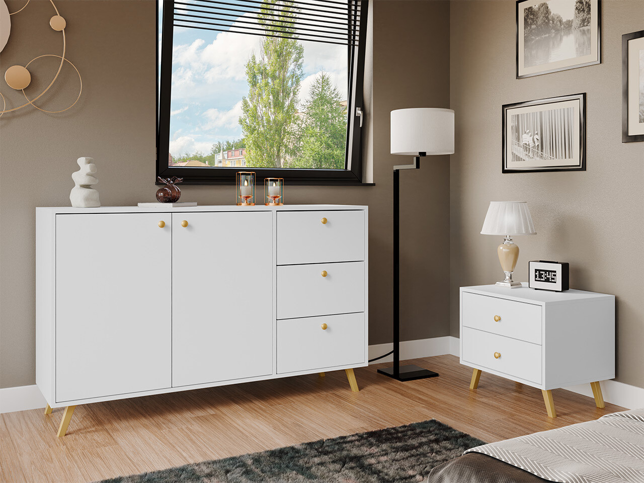 Noćni ormarić Monfera 101 (Belo)