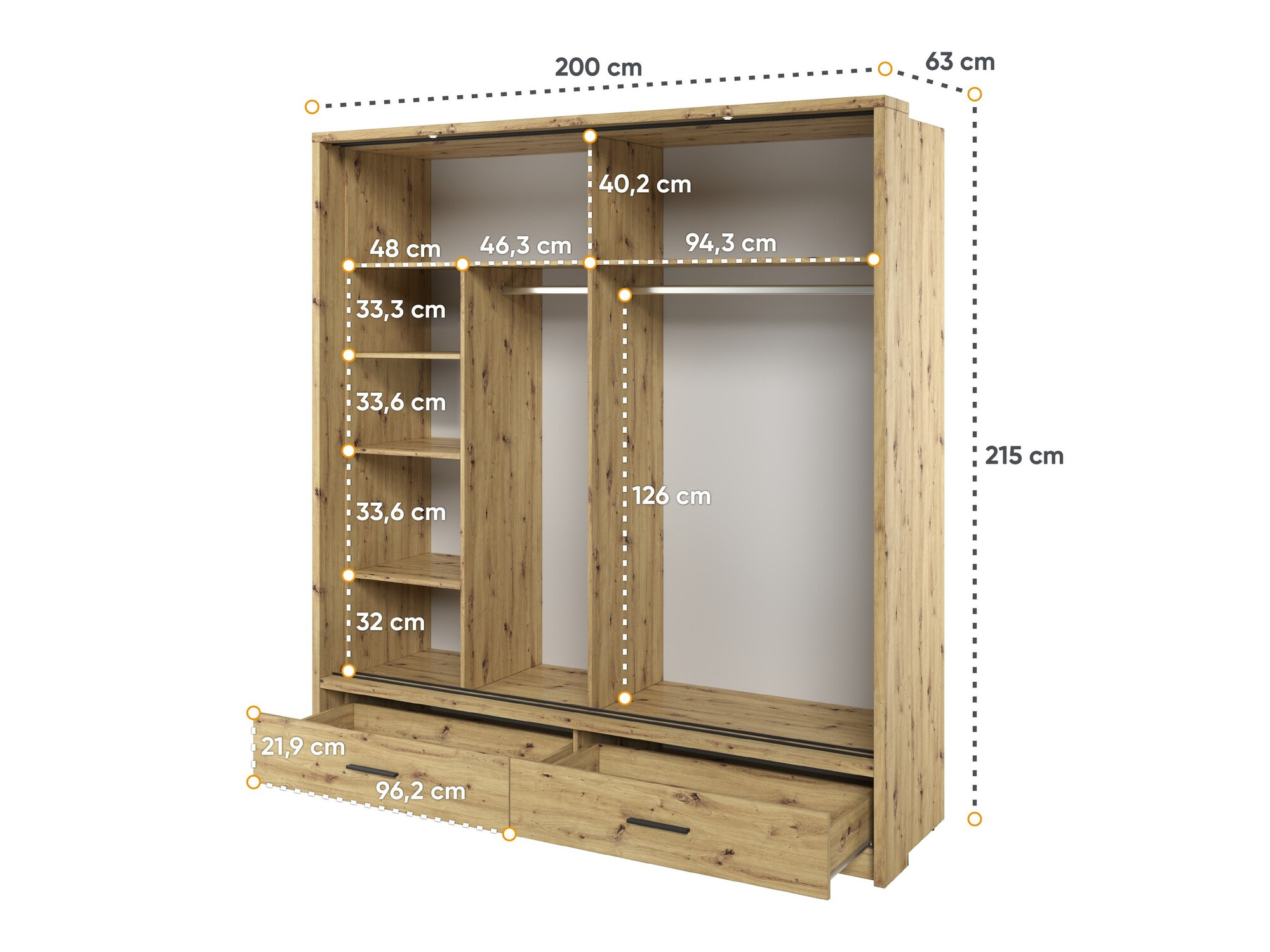 Ormar Fresno 104 (Zanatski hrast)