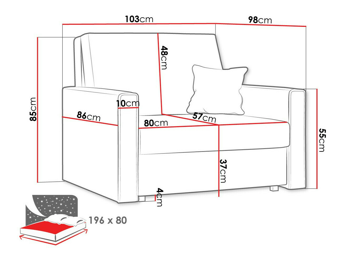 Fotelja Columbus 190 (Poso 02)