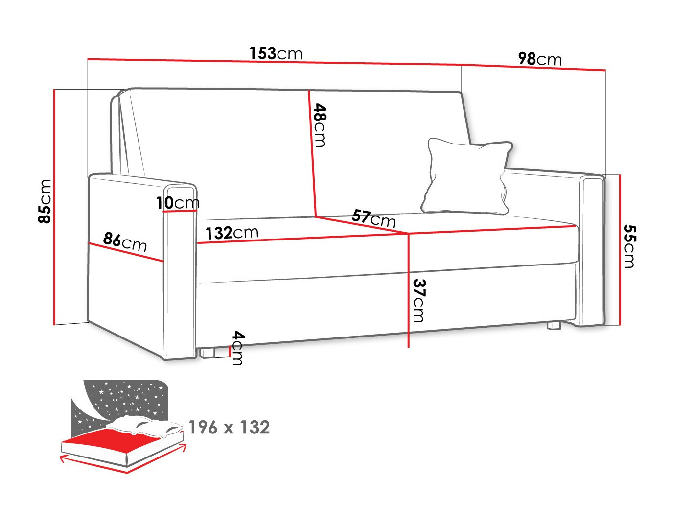 Sofa na razvlačenje Columbus 188 (Poso 05)