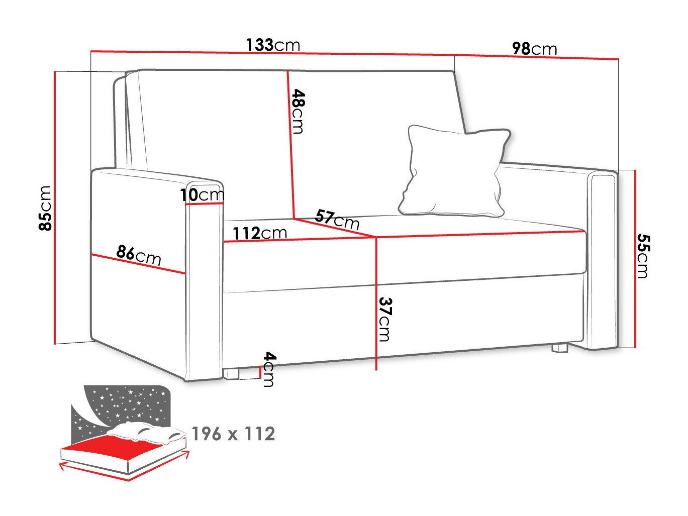 Sofa na razvlačenje Morel II (Poso 05)