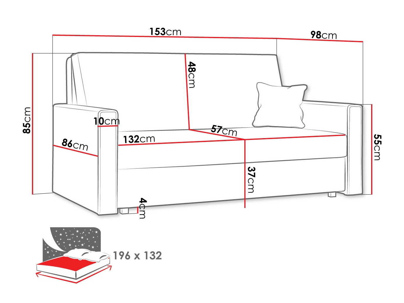 Sofa na razvlačenje Morel III (Poso 110)