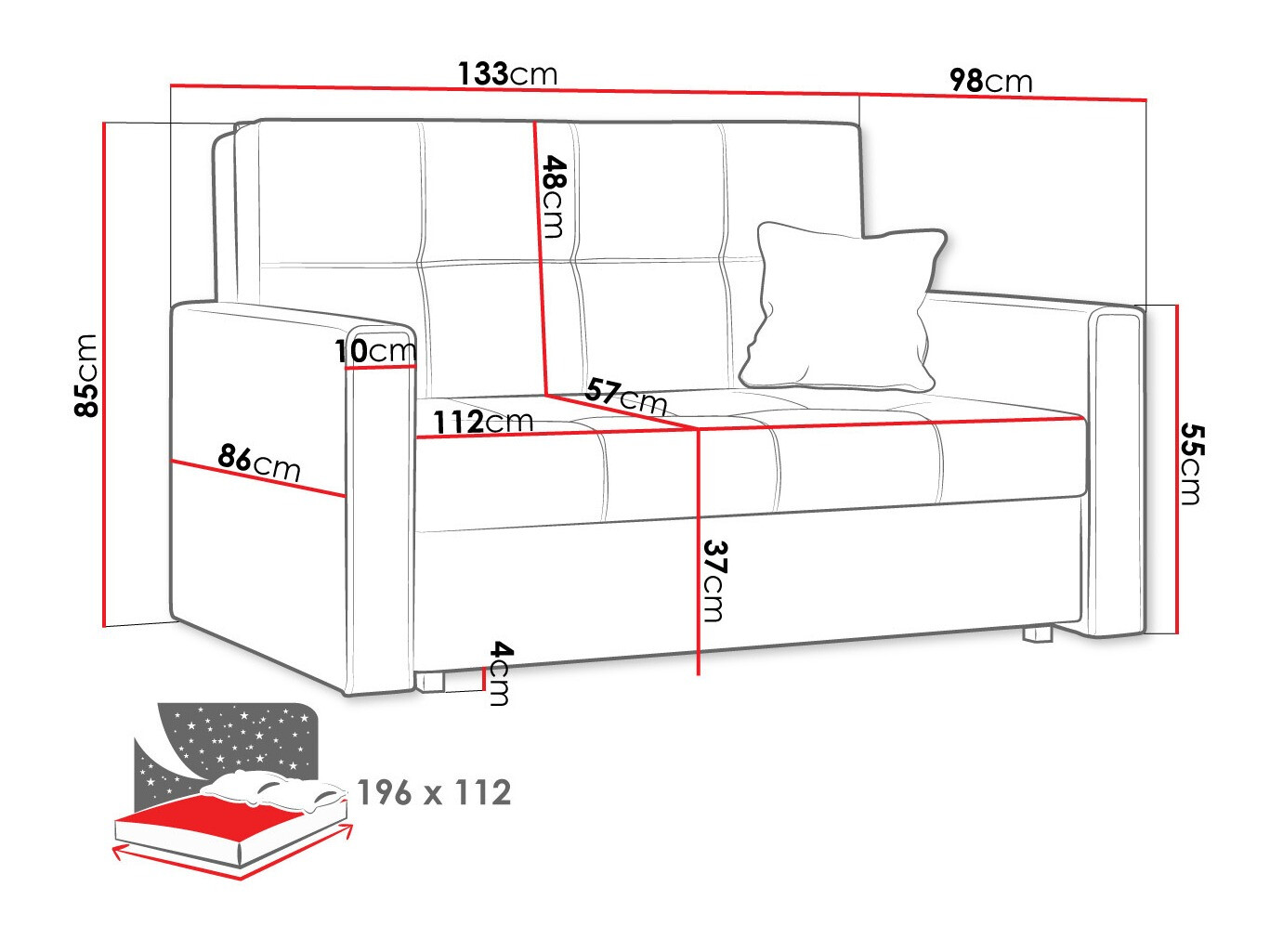 Sofa na razvlačenje Nuvora II (Manila 02)