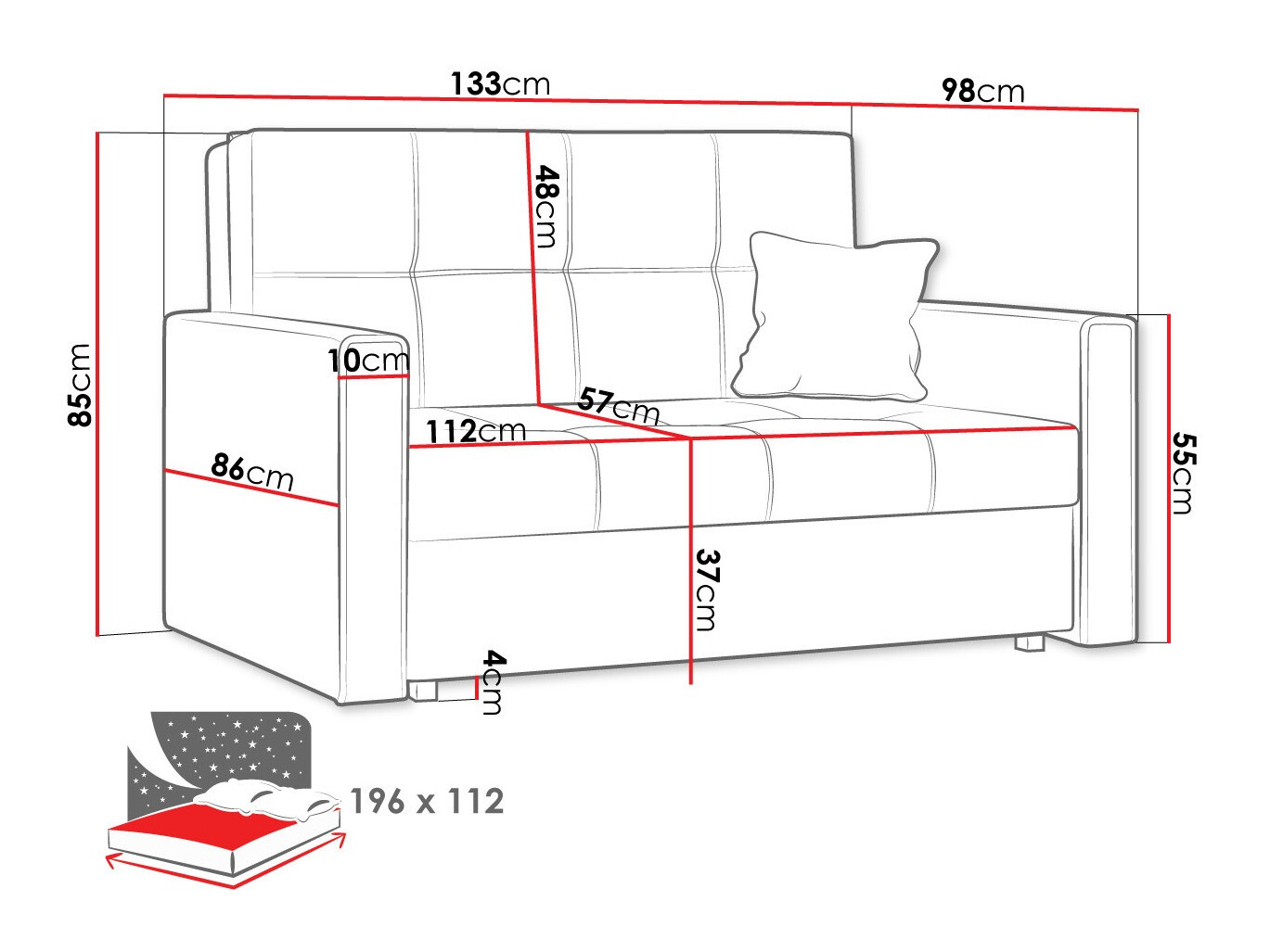 Sofa na razvlačenje Nuvora II (Manila 05)
