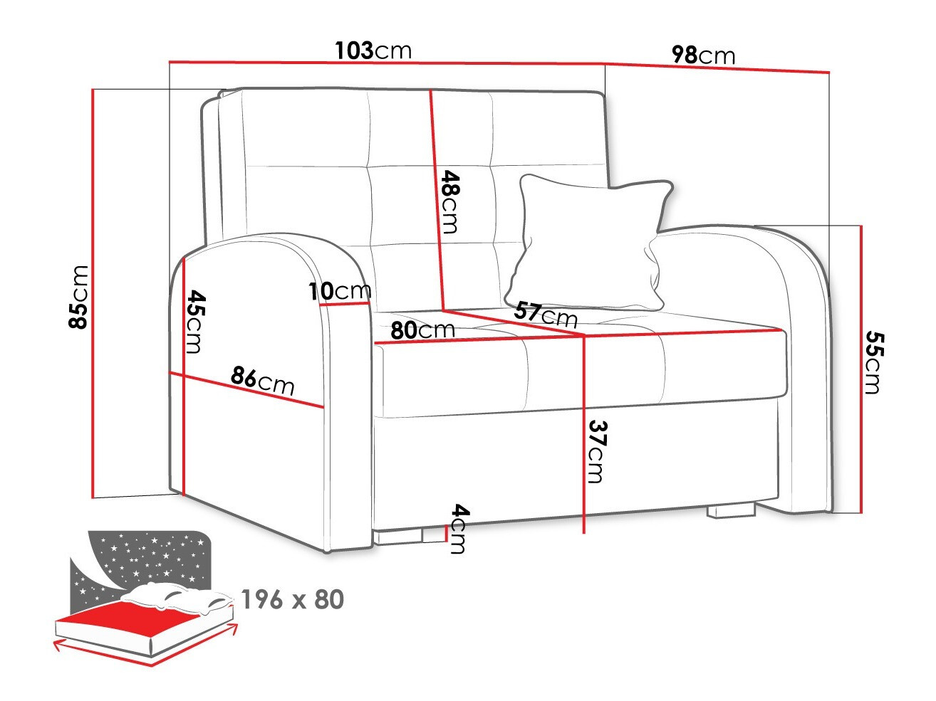 Fotelja Columbus 114 (Kronos 07)