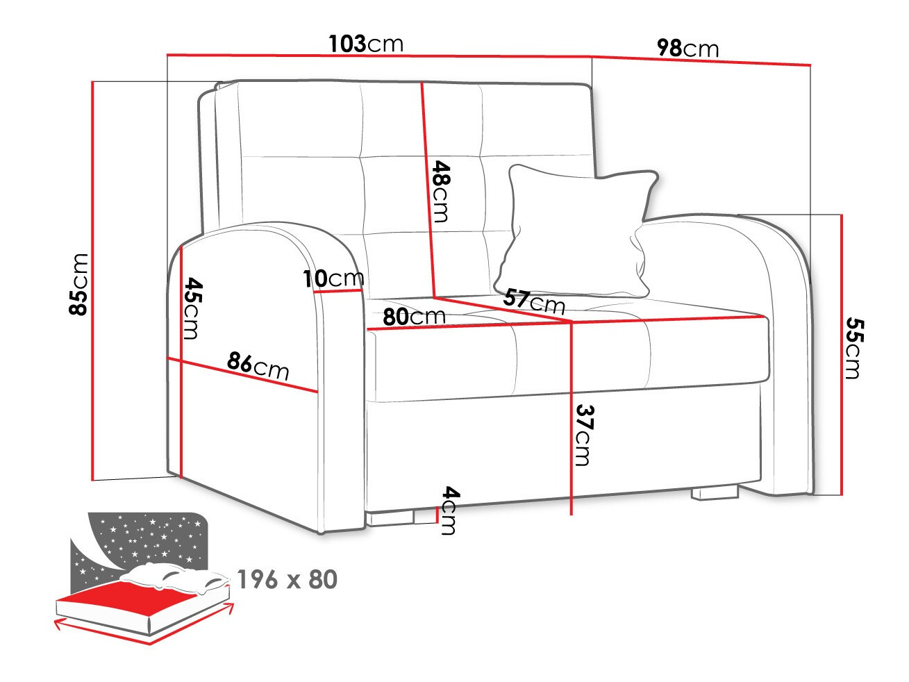 Fotelja Columbus 114 (Kronos 26)