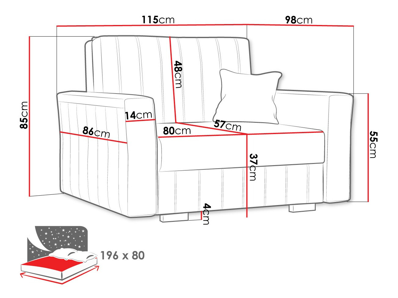 Fotelja Columbus 135 (Kronos 27)