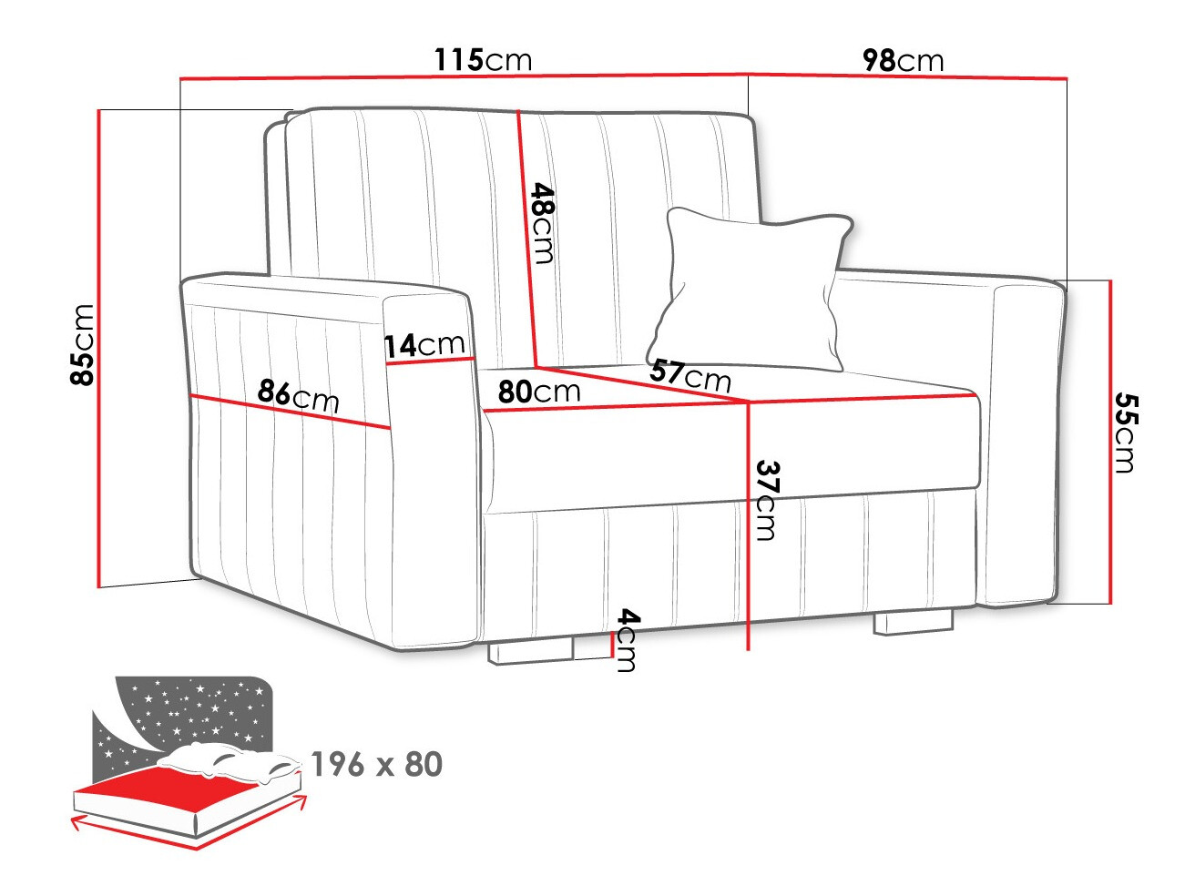 Fotelja Columbus 135 (Kronos 31)