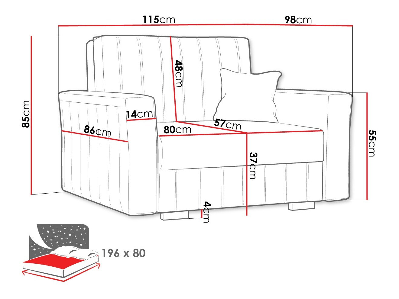 Fotelja Columbus 135 (Paros 2)