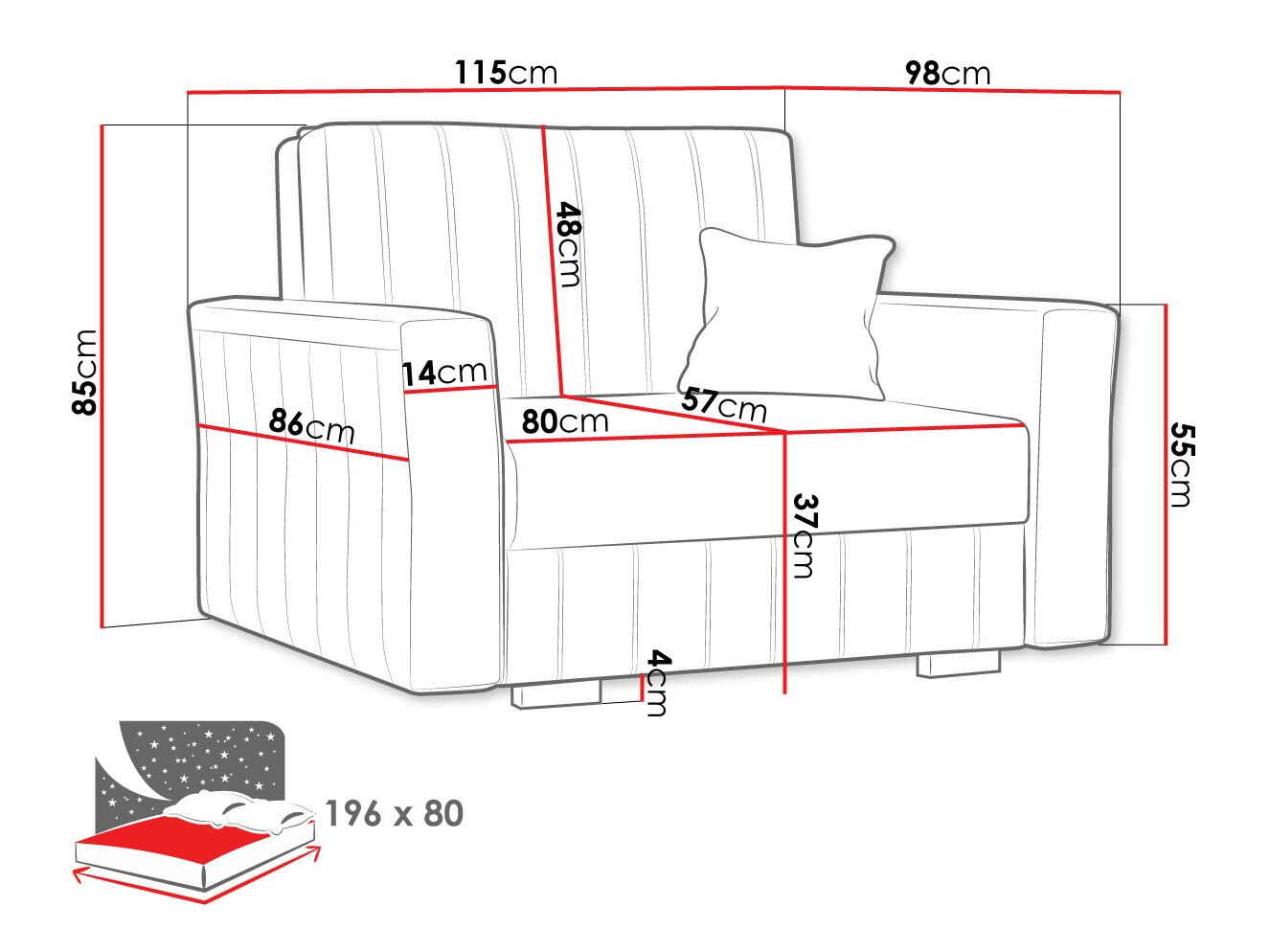 Fotelja Columbus 135 (Paros 6)