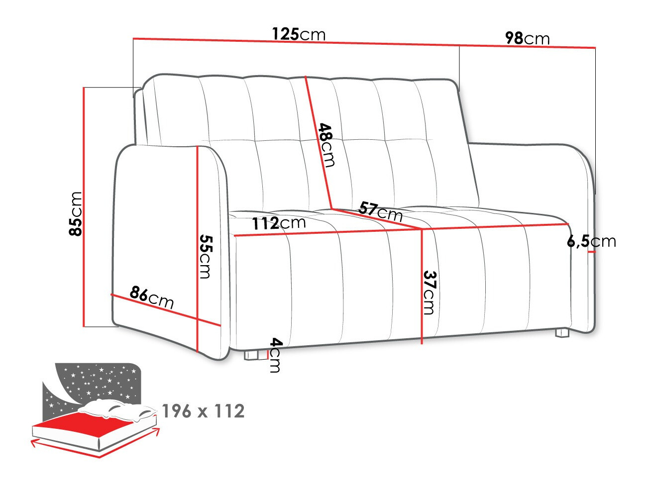 Sofa na razvlačenje Aquarin II (Country 3)