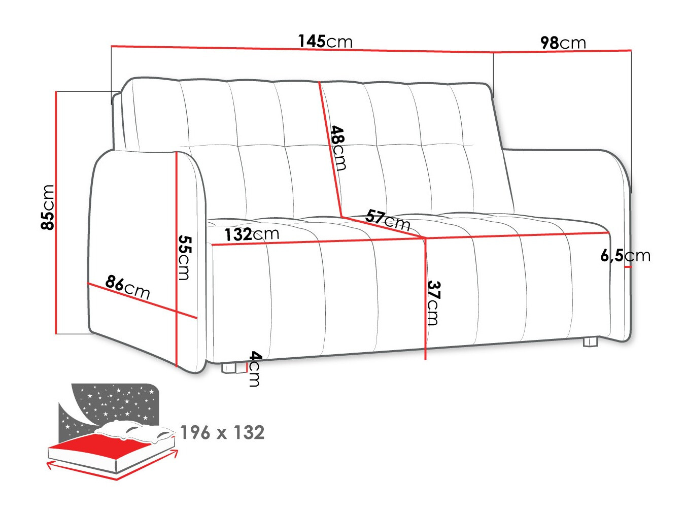 Sofa na razvlačenje Aquarin III (Country 3)