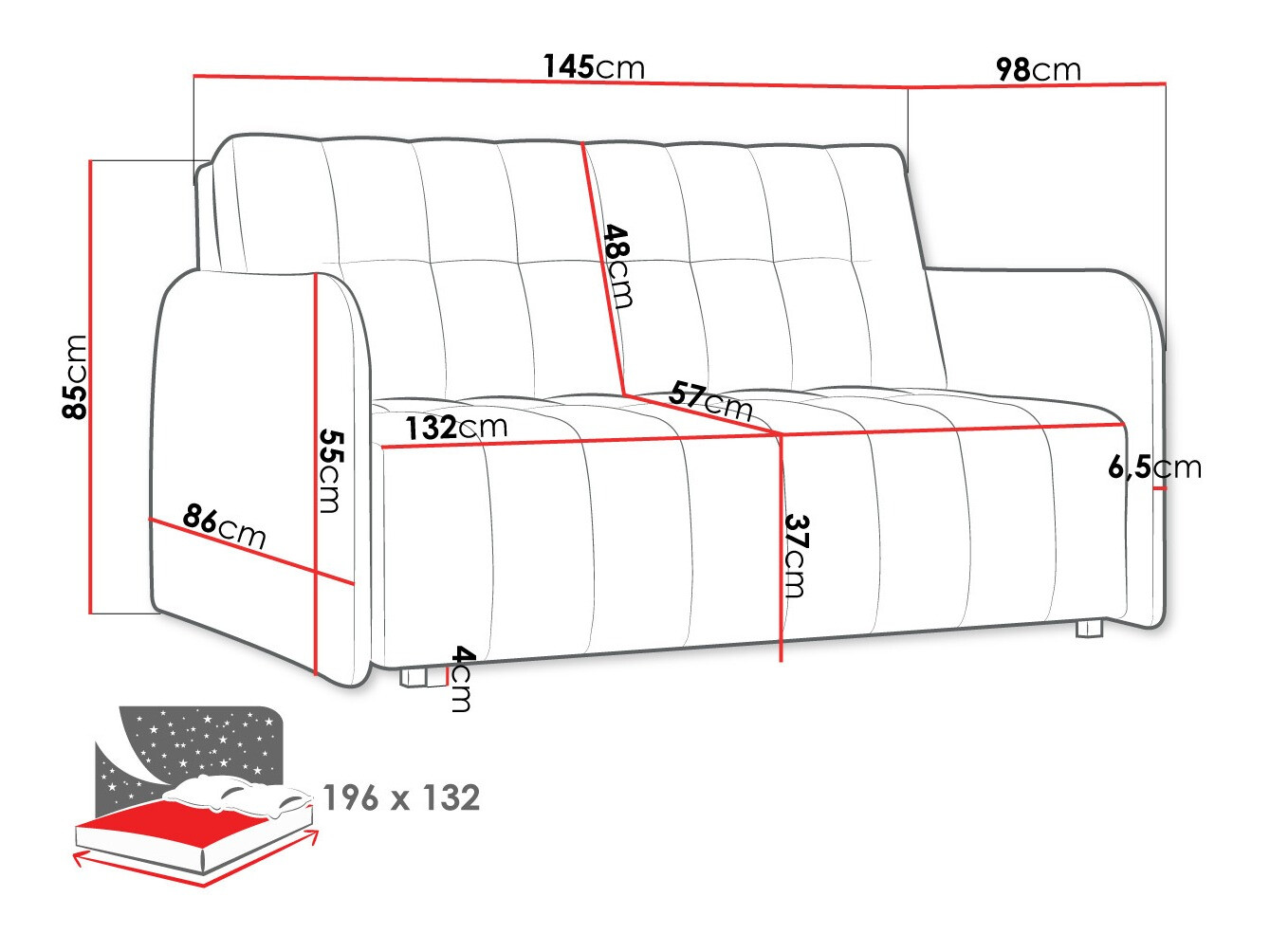 Sofa na razvlačenje Aquarin III (Paros 3)