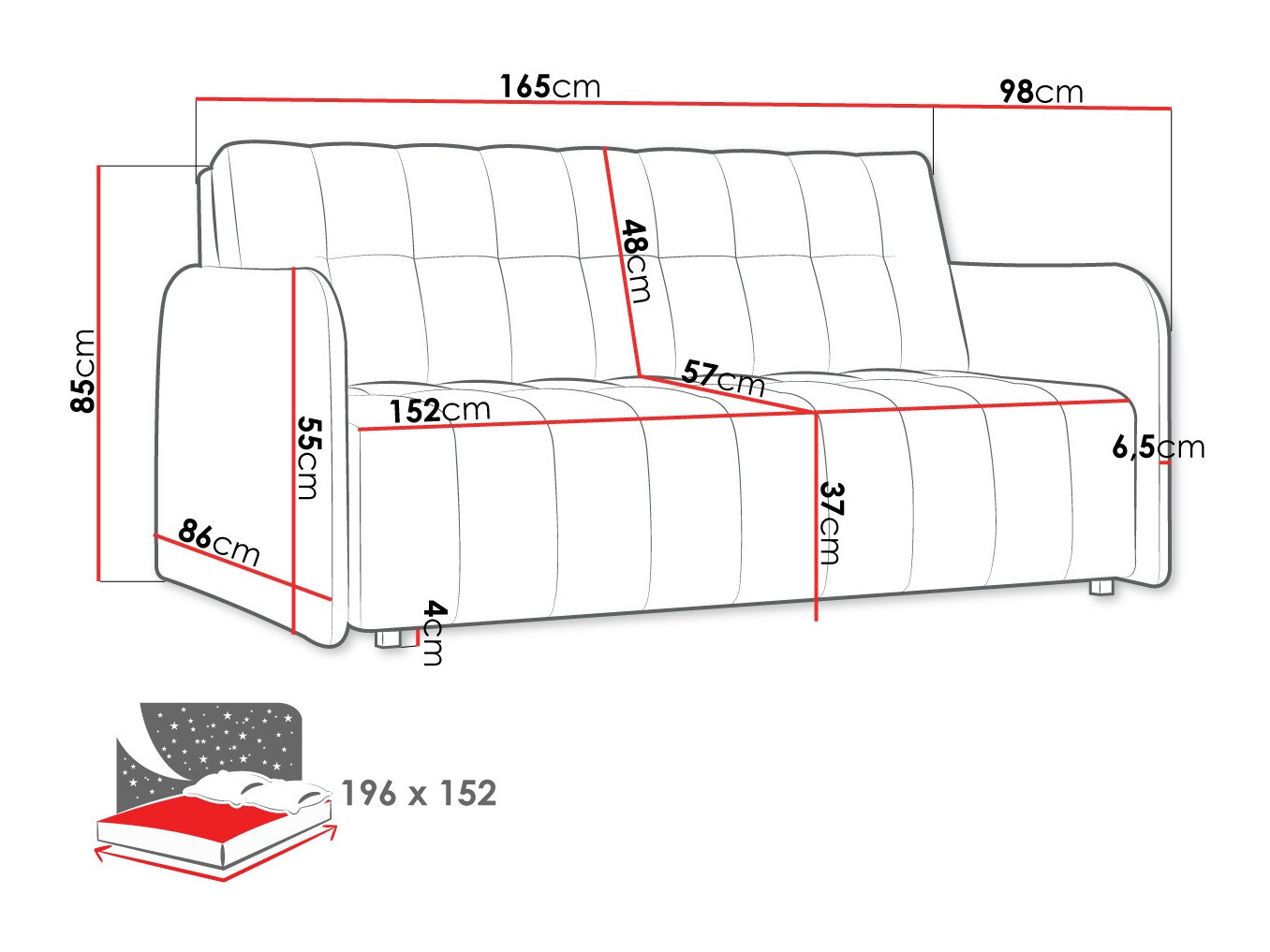 Sofa na razvlačenje Columbus 179 (Country 12)