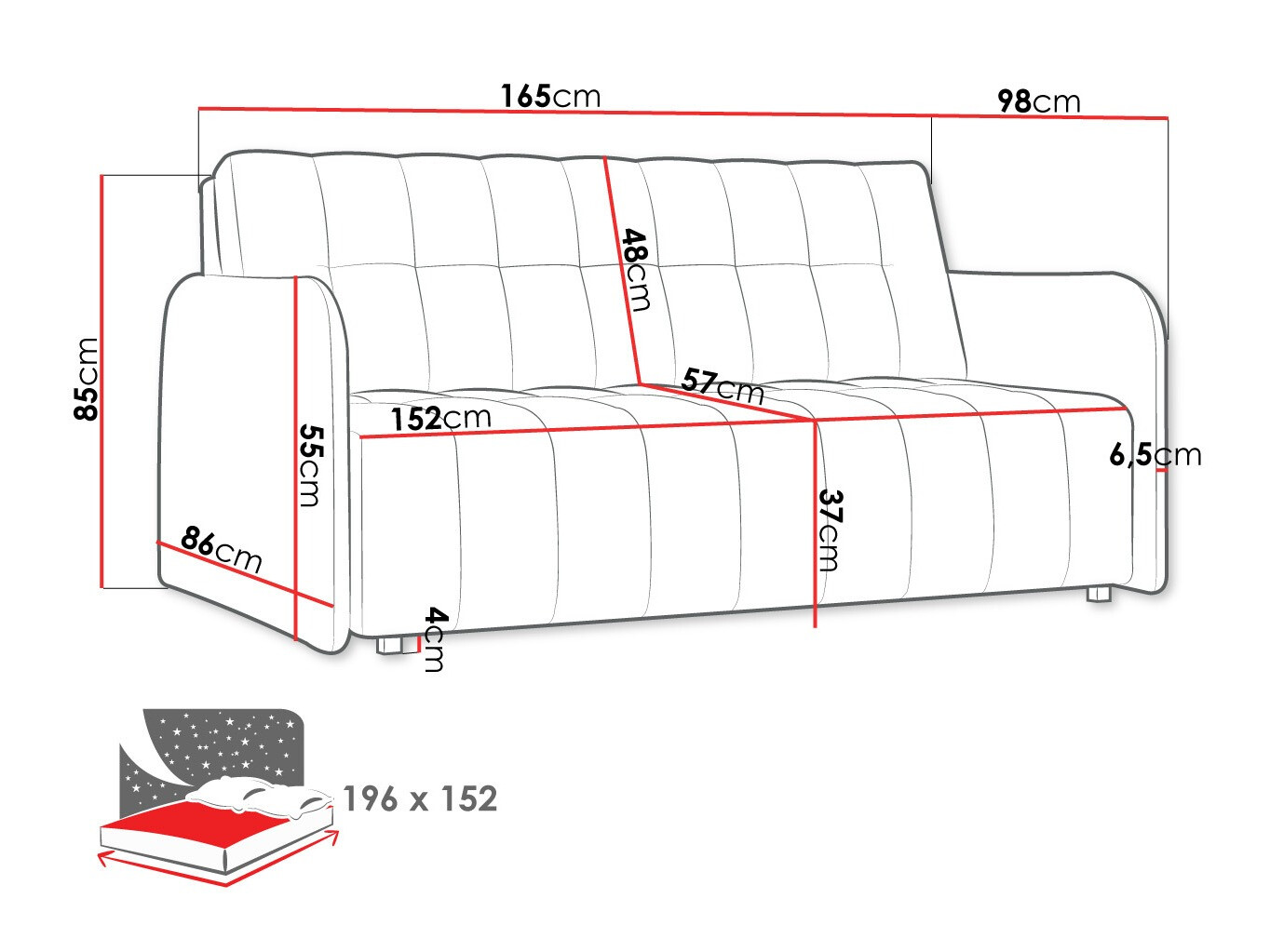 Sofa na razvlačenje Columbus 179 (Country 8)