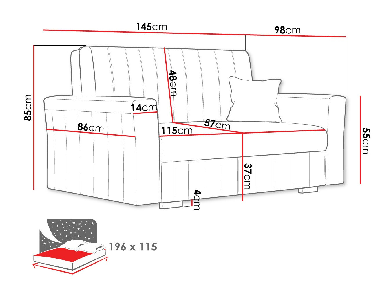Sofa na razvlačenje Orinen II (Kronos 27)