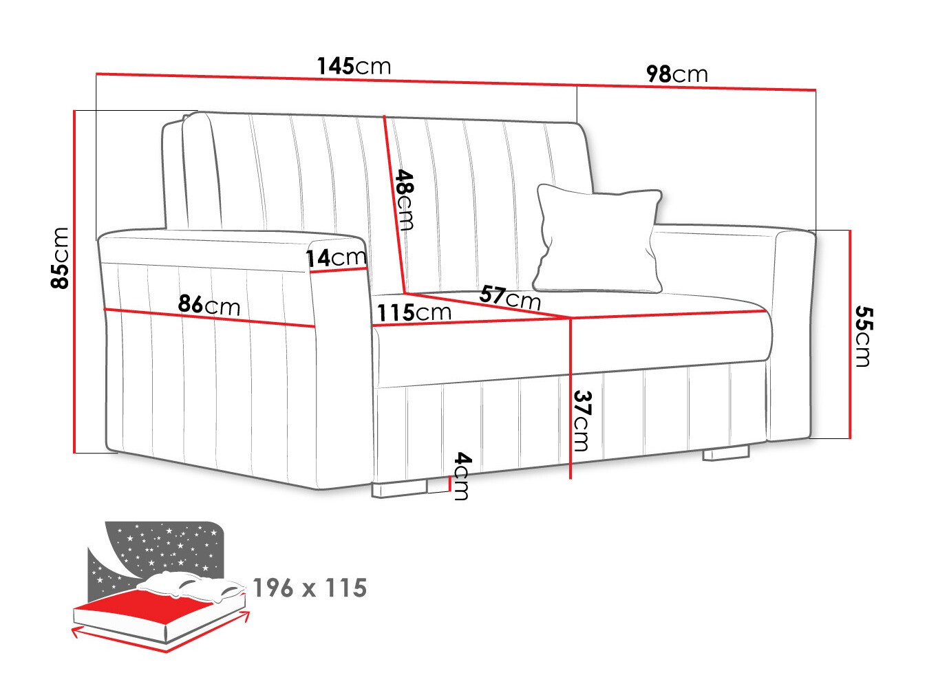 Sofa na razvlačenje Orinen II (Paros 02)