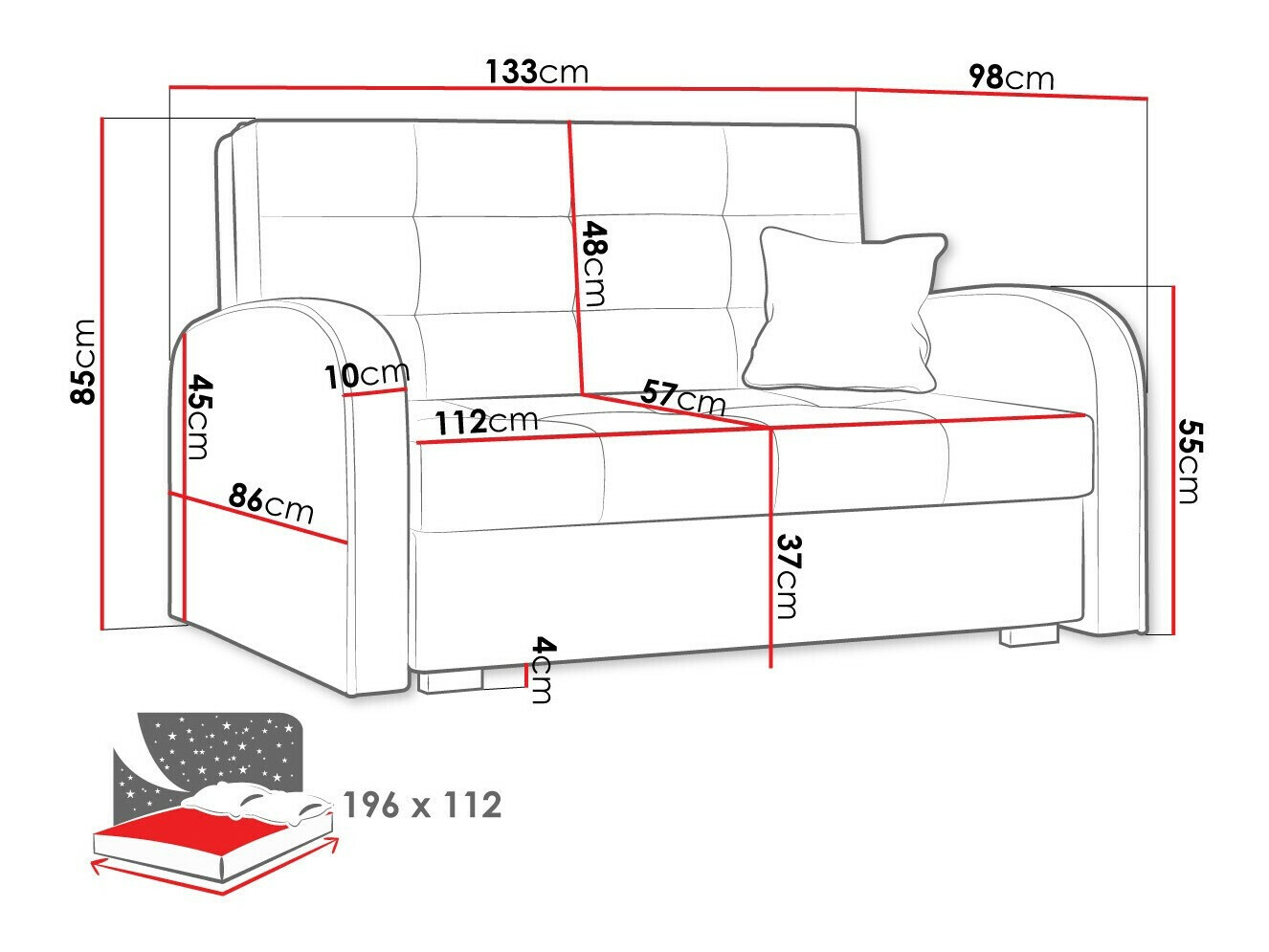 Sofa na razvlačenje Silona II (Kronos 02)