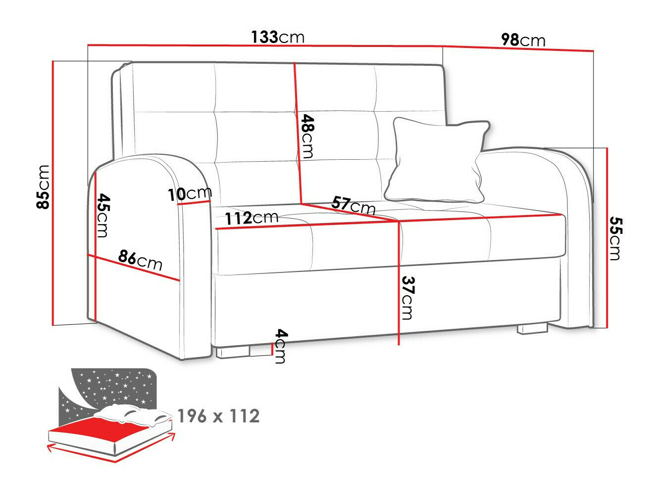 Sofa na razvlačenje Silona II (Paros 3)
