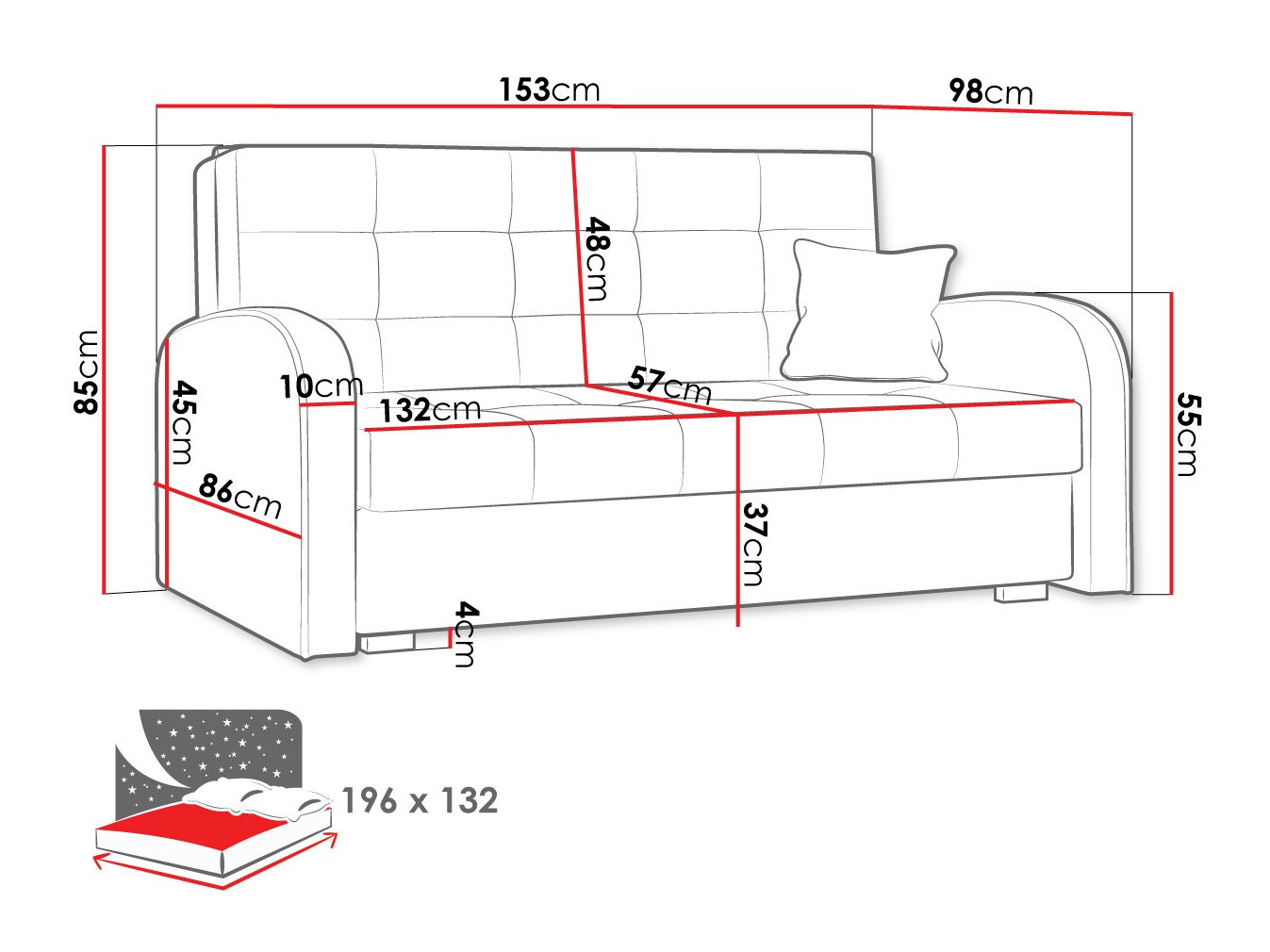 Sofa na razvlačenje Silona III (Kronos 19)