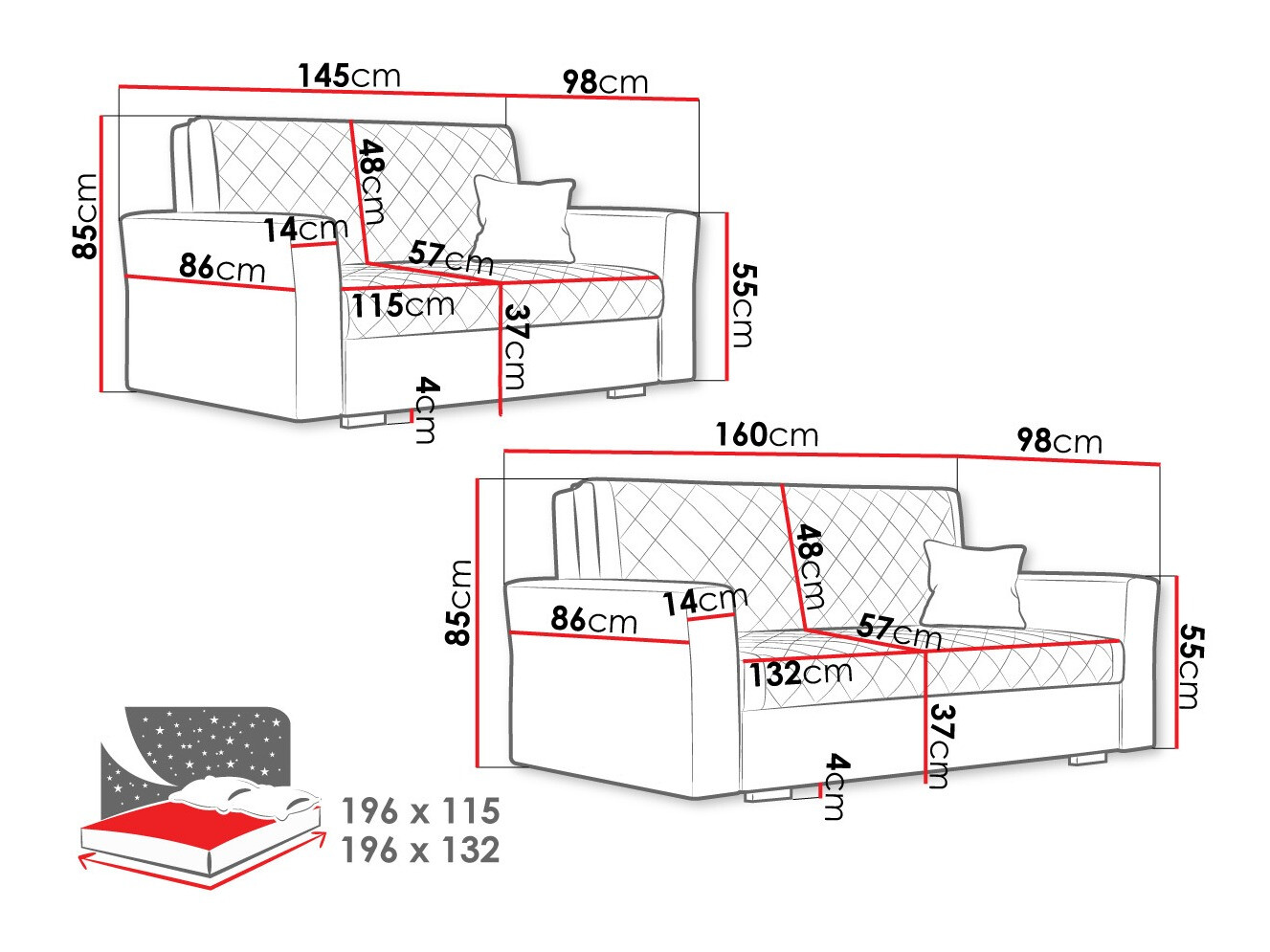 Tapaciran nameštaj set Columbus 150 (Zanzibar 182)