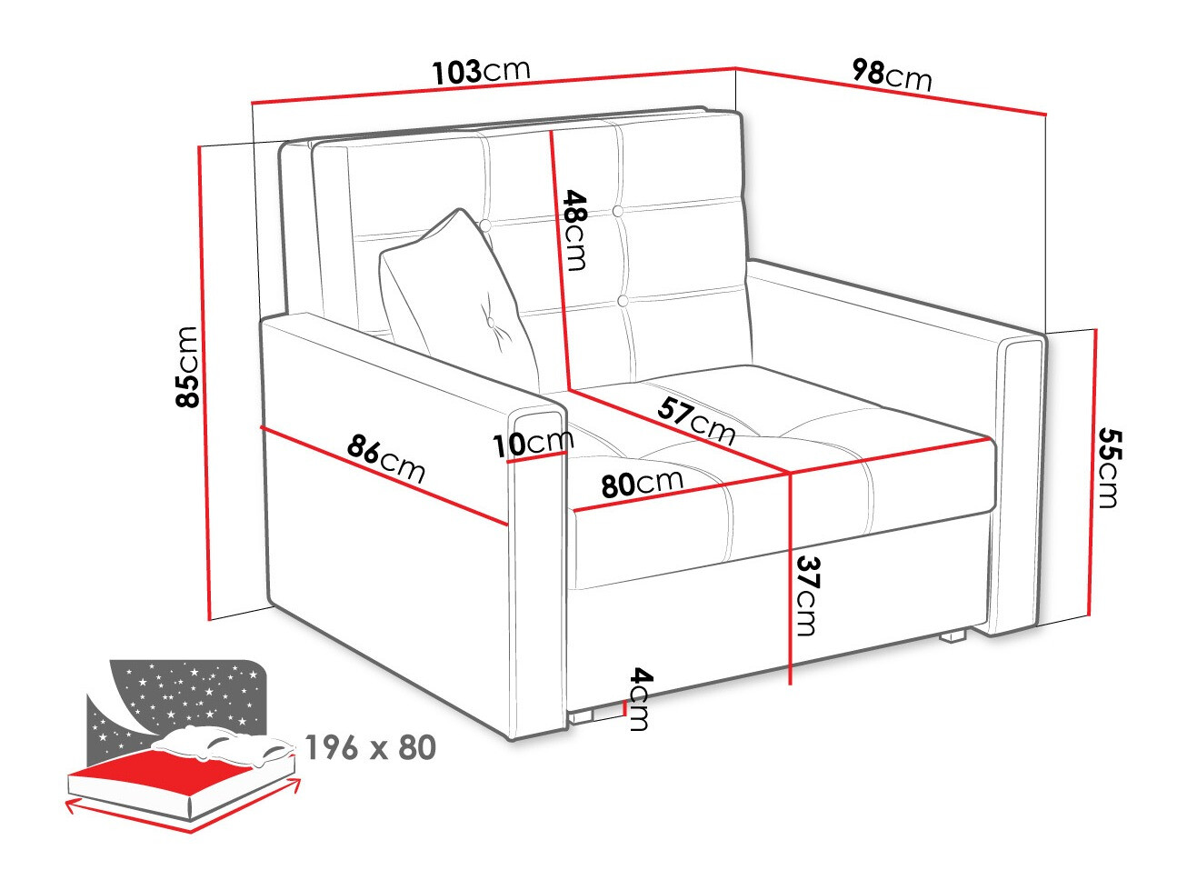 Fotelja Columbus 101 (Tatum 275)