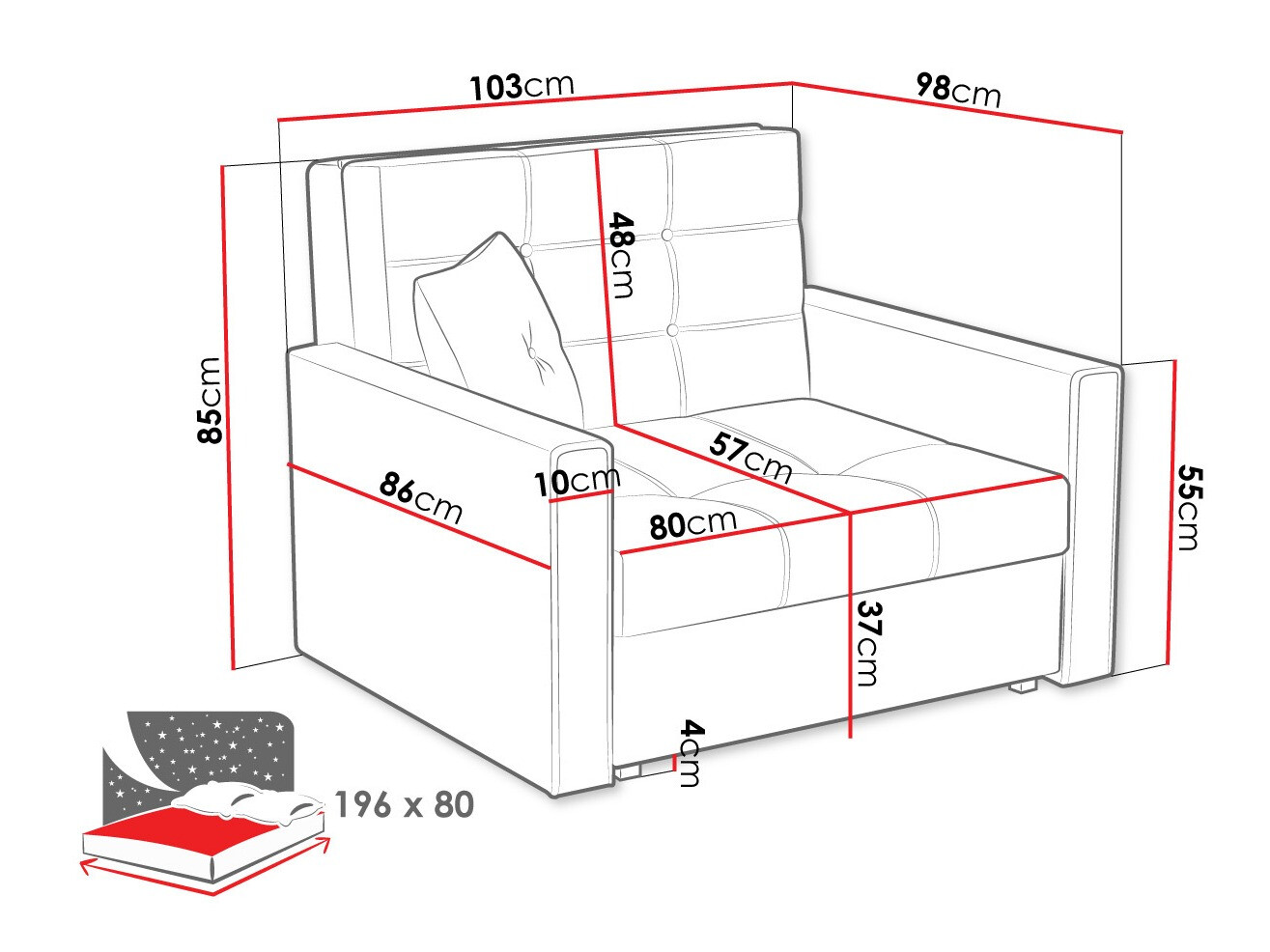 Fotelja Columbus 101 (Tatum 276)