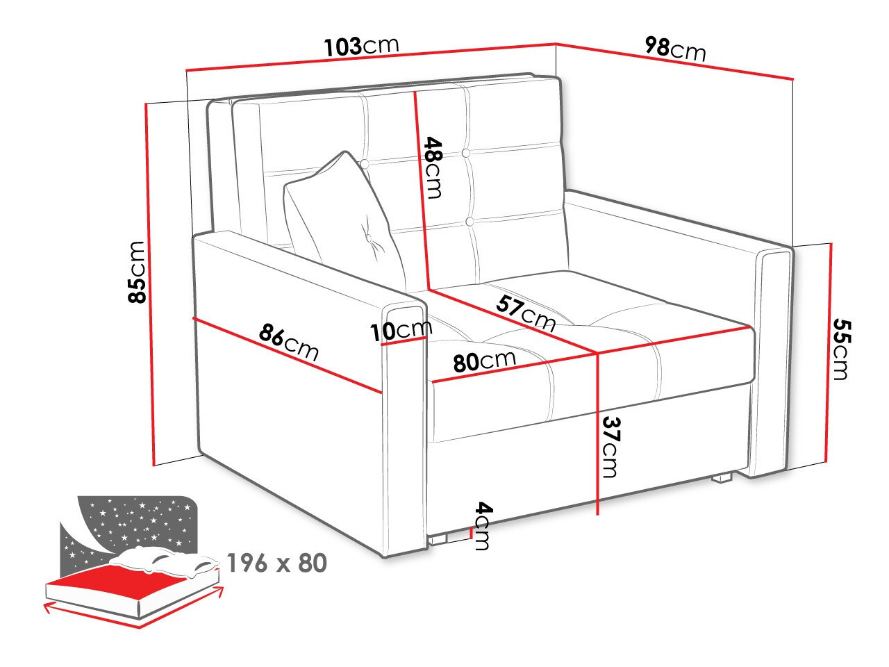 Fotelja Columbus 101 (Tatum 283)