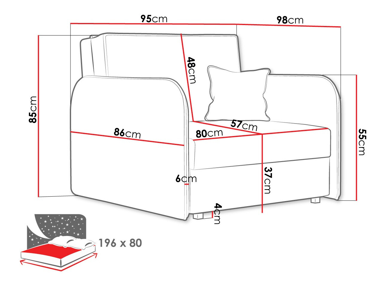 Fotelja Columbus 125 (Mono 235)